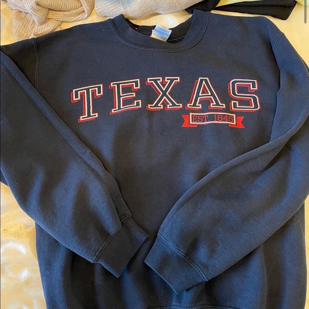 texas crew neck hoodie